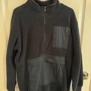 Aerie Offline Quarter Zip Pull Over Fuzzy Sherpa